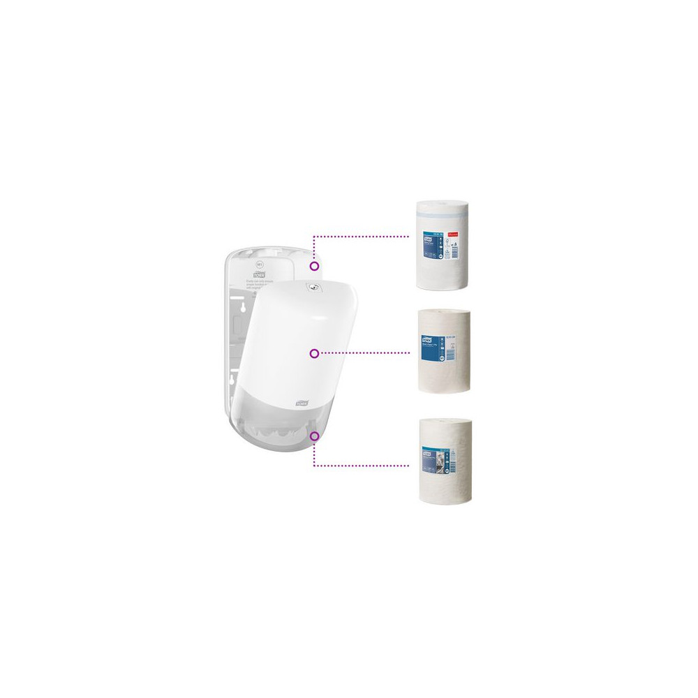 Produktbild för Dispenser TORK M1 Torkrulle Mini vit