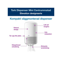 Produktbild för Dispenser TORK M1 Torkrulle Mini vit