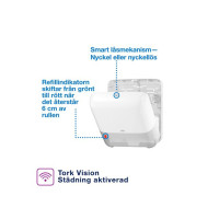 Produktbild för Dispenser TORK H1 MATIC vit