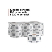 Produktbild för Toalettpapper Plus Gigant S 160m 12/fp