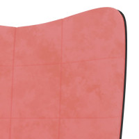 Miniatyr av produktbild för Vilstol rosa sammet och PVC