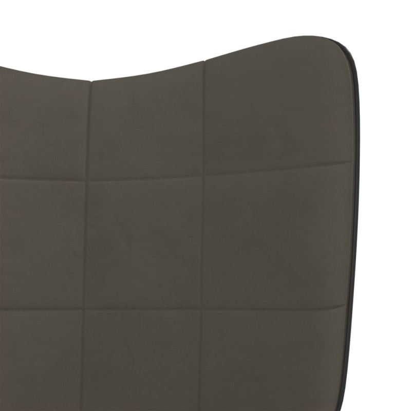 Produktbild för Gungstol mörkgrå sammet och PVC