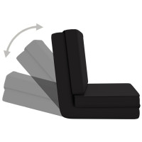 Miniatyr av produktbild för Golvstol vikbar svart konstläder