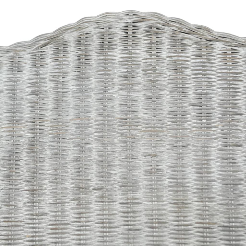 Produktbild för Soffa med dyna grå naturlig rotting och linne