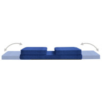 Miniatyr av produktbild för Golvstol vikbar blå tyg