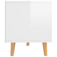 Produktbild för Tv-bänk vit högglans 90x40x48,5 cm konstruerat trä