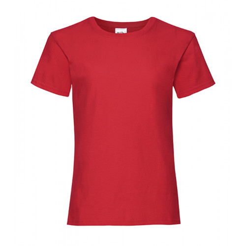Fruit of the Loom Girls Valueweight T Red