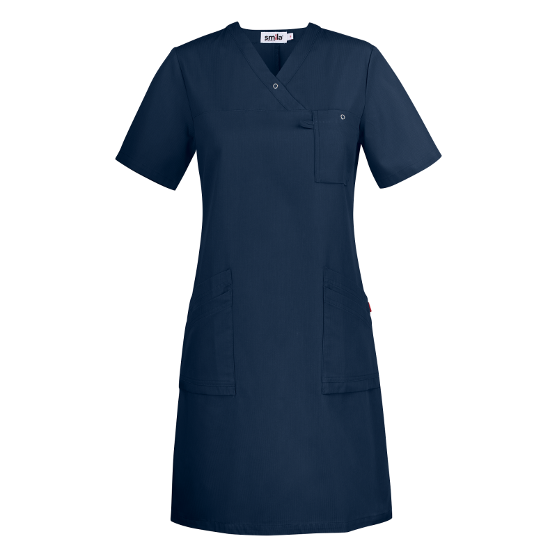Produktbild för 70160 Adina v-dress w Ocean Blue Dam