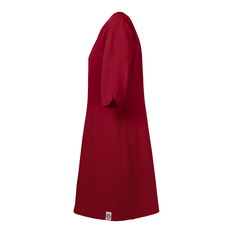 Produktbild för 75962 Emma dress GOTS w Dark Red Dam