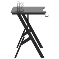 Miniatyr av produktbild för Gamingskrivbord med Y-formade ben svart 90x60x75 cm