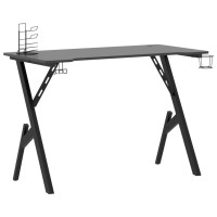 Miniatyr av produktbild för Gamingskrivbord med Y-formade ben svart 110x60x75 cm