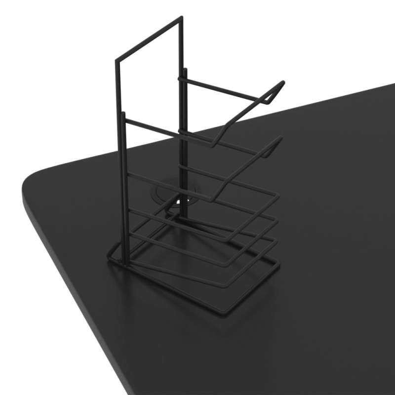 Produktbild för Gamingskrivbord med Y-formade ben svart 110x60x75 cm