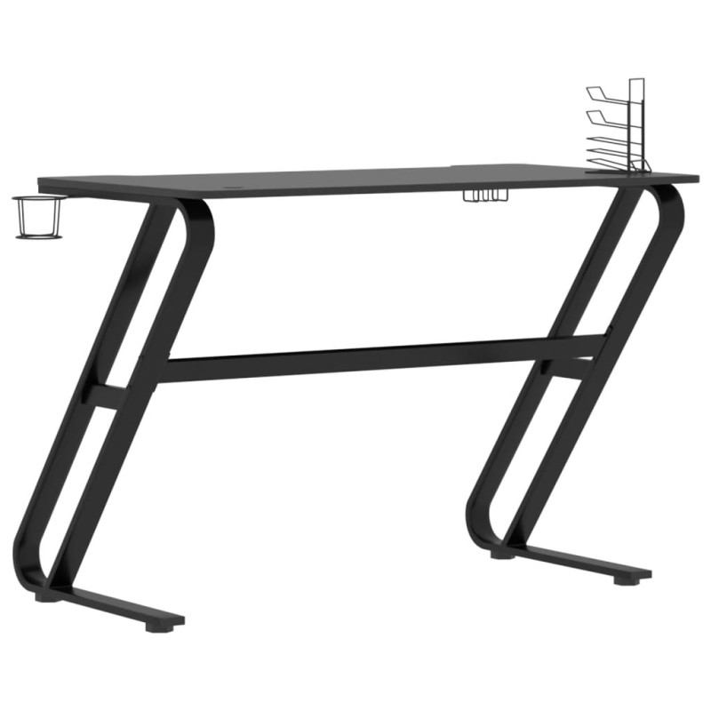 Produktbild för Gamingskrivbord med ZZ-formade ben svart 110x60x75 cm