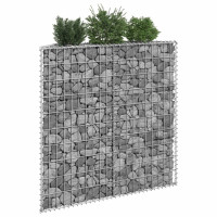 Produktbild för Gabion trapets upphöjd galvaniserat stål 100x20x100 cm