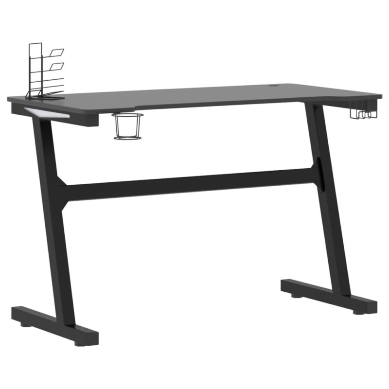 Produktbild för Gamingskrivbord LED med Z-formade ben svart 110x60x75 cm