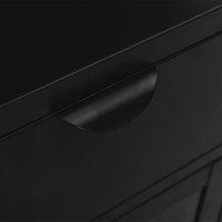 Miniatyr av produktbild för Sängbord svart 40x30x54,5 cm stål och glas