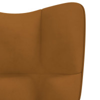 Produktbild för Vilstol med fotpall brun sammet