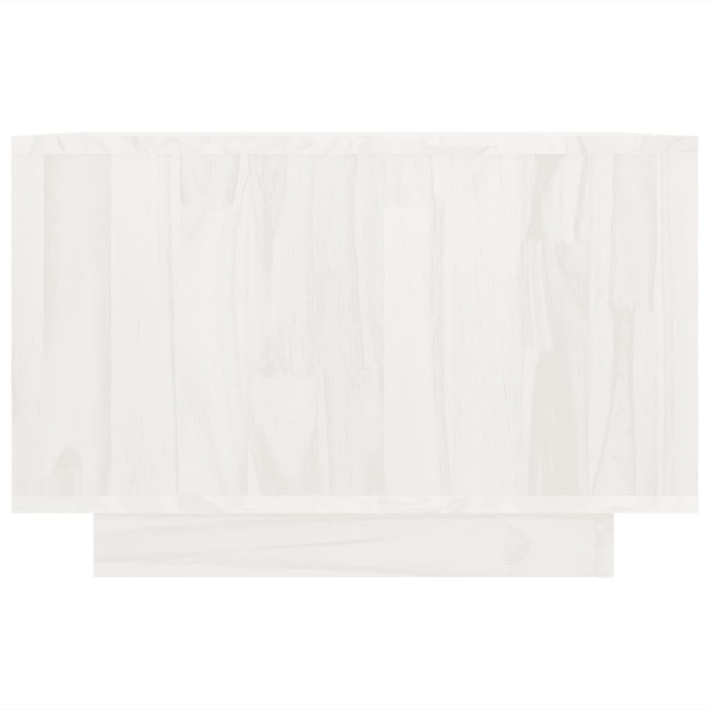 Produktbild för Soffbord vit 50x50x33,5 cm massiv furu
