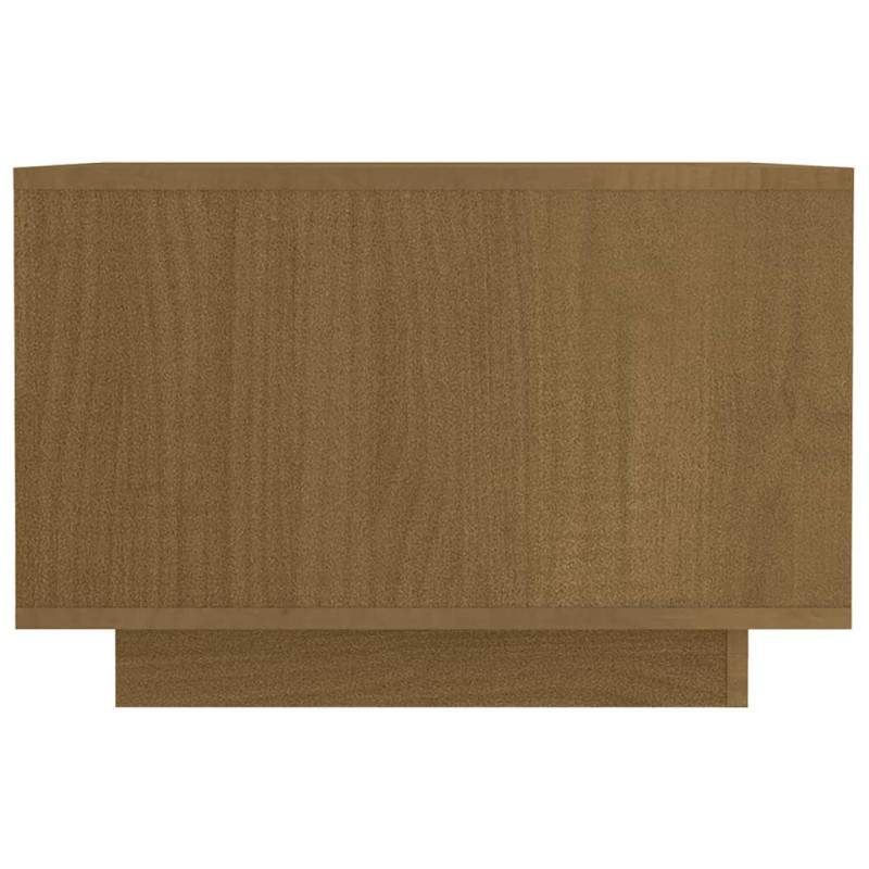 Produktbild för Soffbord honungbrun 50x50x33,5 cm massiv furu