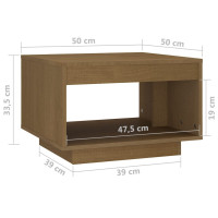 Miniatyr av produktbild för Soffbord honungbrun 50x50x33,5 cm massiv furu
