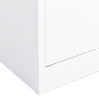 Miniatyr av produktbild för Dokumentskåp vit 90x40x180 cm stål