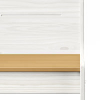 Produktbild för Hörnbänk 151 cm massiv furu honungsbrun och vit