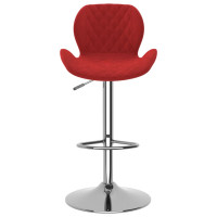 Produktbild för Barstol 2 st vinröd sammet