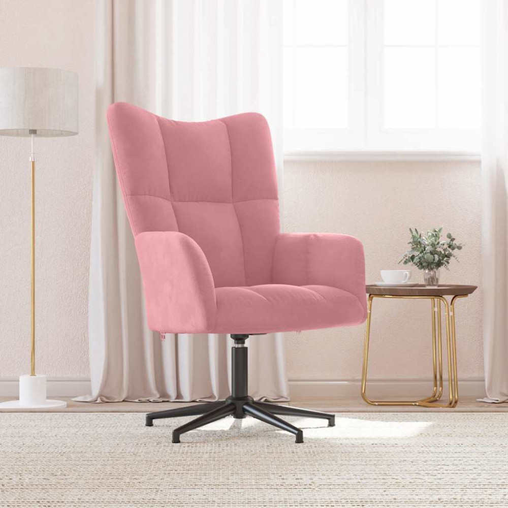 Produktbild för Vilstol rosa sammet
