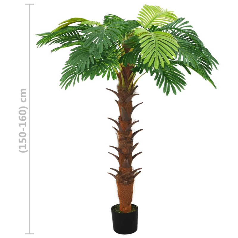 Produktbild för Konstväxt kottepalm med kruka 160 cm grön
