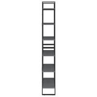 Produktbild för Hög bokhylla grå 80x30x210 cm massiv furu