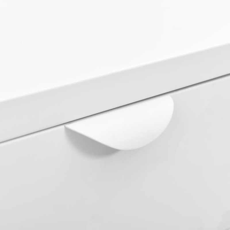 Produktbild för Sängbord vit 40x30x54,5 cm stål och glas