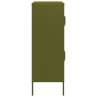 Produktbild för Förvaringsskåp olivgrön 80x35x101,5 cm stål