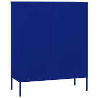 Produktbild för Förvaringsskåp marinblå 80x35x101,5 cm stål