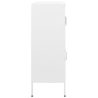 Produktbild för Förvaringsskåp vit 80x35x101,5 cm stål