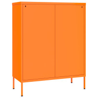 Produktbild för Byrå orange 80x35x101,5 cm stål