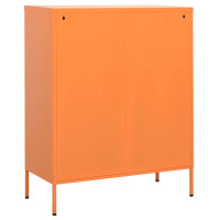 Produktbild för Förvaringsskåp orange 80x35x101,5 cm stål