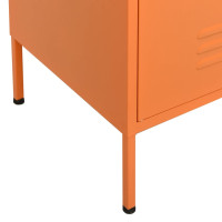 Produktbild för Förvaringsskåp orange 80x35x101,5 cm stål