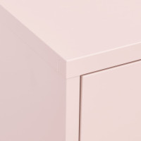 Produktbild för Förvaringsskåp rosa 80x35x101,5 cm stål
