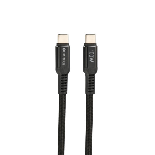 Champion USB-C kabel 100W 1m Svart