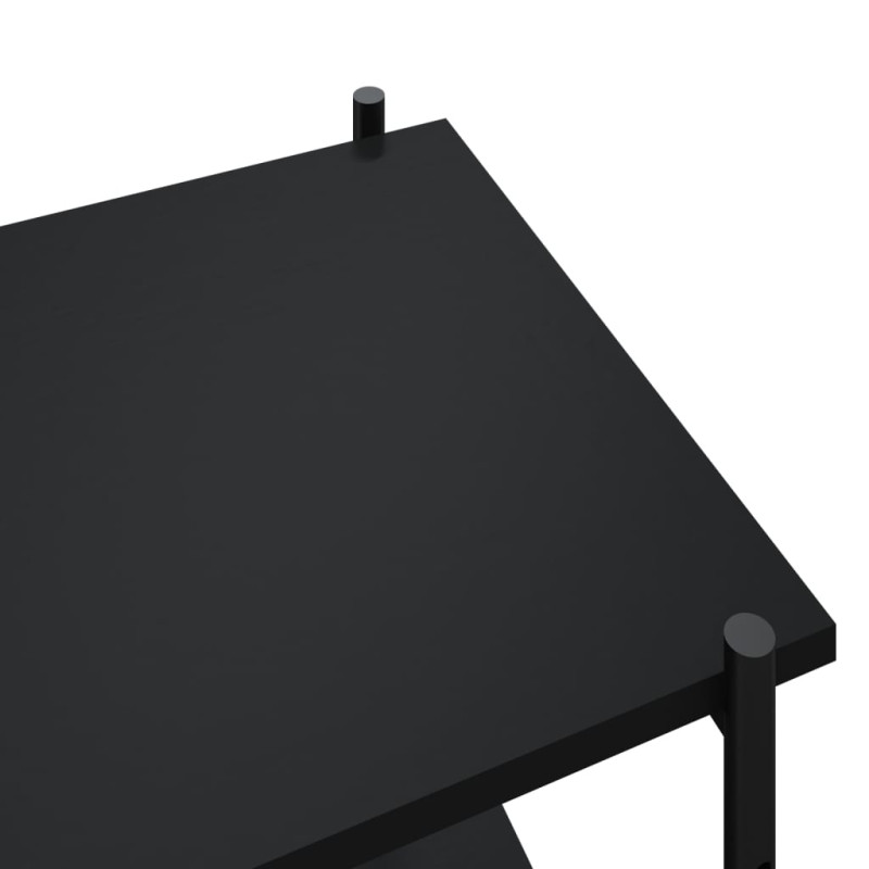 Produktbild för Hyllenhet med 4 hyllplan svart 80x40x130 cm