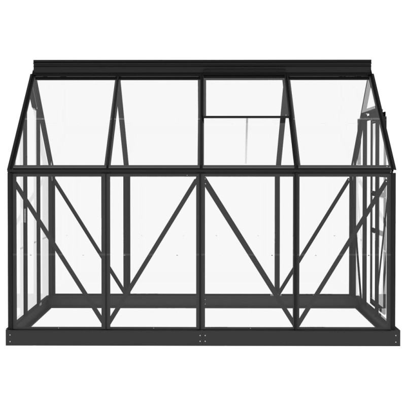Produktbild för Glasväxthus antracit 155x200,5x191 cm aluminium