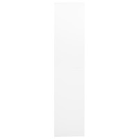 Produktbild för Dokumentskåp vit 90x40x180 cm stål och härdat glas