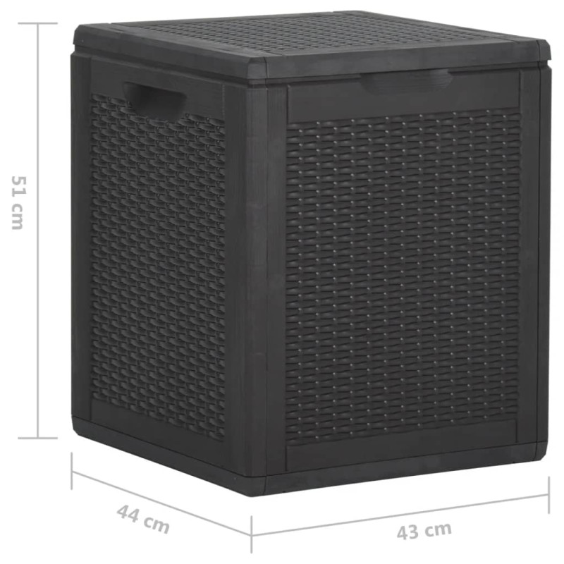Produktbild för Dynbox 90 liter svart PP-rotting
