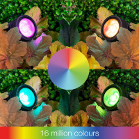 Miniatyr av produktbild för Arcus Trädgårdsspot RGB Svart