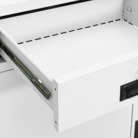 Miniatyr av produktbild för Dokumentskåp vit 90x40x102 cm stål