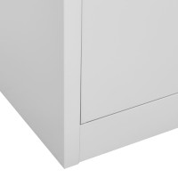 Produktbild för Dokumentskåp ljusgrå 90x40x180 cm stål