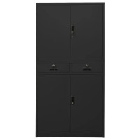 Produktbild för Dokumentskåp antracit 90x40x180 cm stål