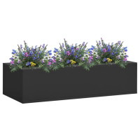 Produktbild för Blomlåda för kontor antracit 90x40x23 cm stål