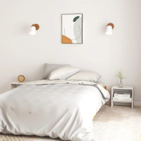 Miniatyr av produktbild för Sängbord vit 40x30,5x40 cm massiv furu