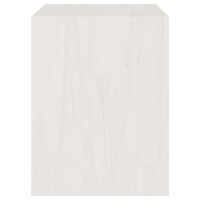 Miniatyr av produktbild för Sängbord vit 40x30,5x40 cm massiv furu